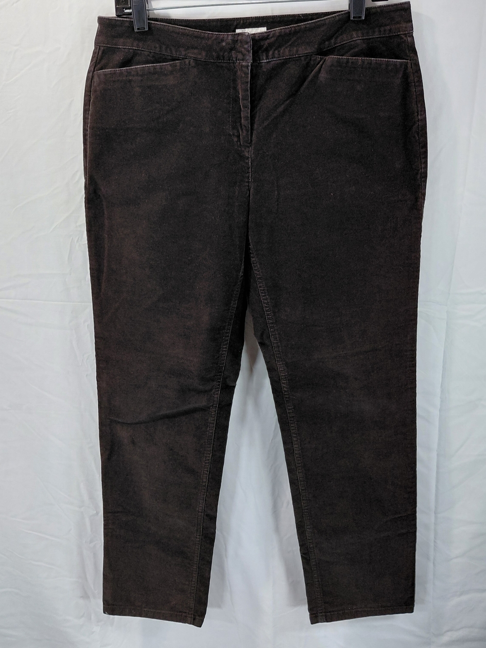 J. Jill Brown Corduroy Straight-Leg Pants